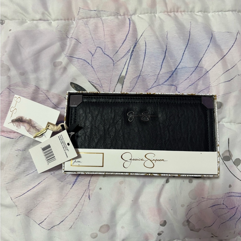 Jessica Simpson Black Textured Wallet
